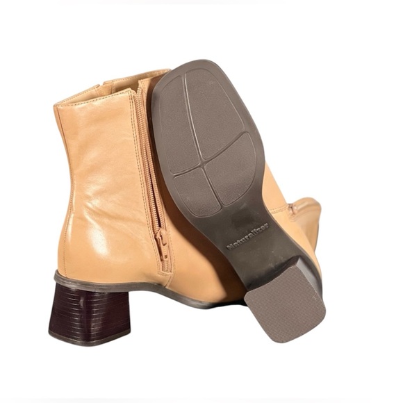 Naturalizer 431N38 Woman Tan Side Zip Square Toe Boot | Size: 7.5M - Picture 8 of 9
